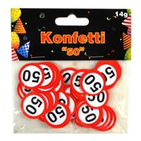 Confetti 50 jaar met verkeersborden -1x zakje van 14 gram - themafeest 50 jaar - feestversiering