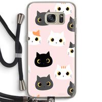 Katten: Samsung Galaxy S7 Transparant Hoesje met koord