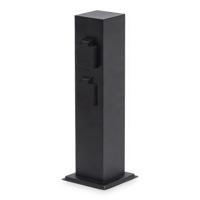Delta M buitenstopcontactpaal - 39cm - 4 stopcontacten - IP44 waterdicht - Tuincontactdoos - Stekkerdoos - Zwart