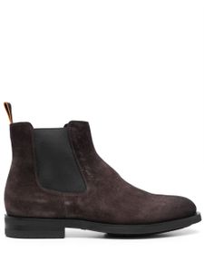 Santoni bottines en daim à bout rond - Marron