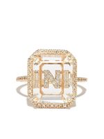 Mateo bague N Initial en or 14 ct sertie de diamants