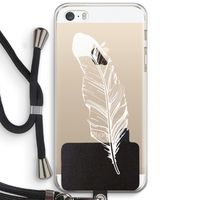 Pluim: iPhone 5 / 5S / SE Transparant Hoesje met koord
