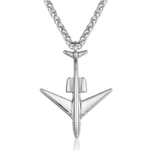 LGT Jewels heren ketting Edelstaal Airplane