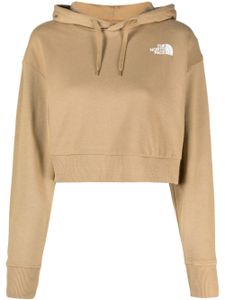 The North Face logo-print cropped hoodie - Tons neutres