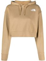 The North Face logo-print cropped hoodie - Tons neutres