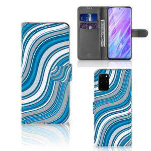 Samsung Galaxy S20 Plus Telefoon Hoesje Waves Blue
