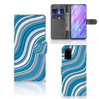 Samsung Galaxy S20 Plus Telefoon Hoesje Waves Blue - thumbnail