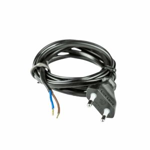 Eurosnoer 2 meter zwart met stekker 2x0.75 met 1 meter snoer 0-10V