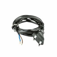 Eurosnoer 2 meter zwart met stekker 2x0.75 met 1 meter snoer 0-10V