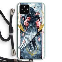 Golden Raven: Pixel 5a 5G Transparant Hoesje met koord