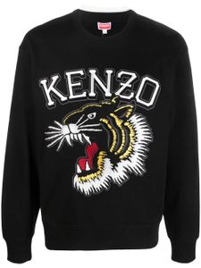 Kenzo Varsity Jungle logo-embroidered cotton sweatshirt - Noir