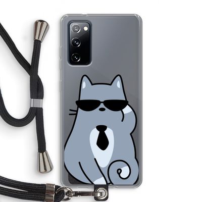 Cool cat: Samsung Galaxy S20 FE / S20 FE 5G Transparant Hoesje met koord