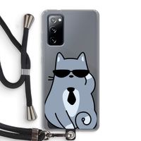 Cool cat: Samsung Galaxy S20 FE / S20 FE 5G Transparant Hoesje met koord