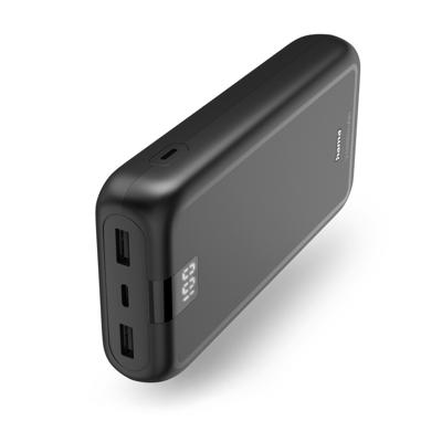 HamaPerformance 24 Power Pack 24000 mAh 3 Outputs:USB-C 2x USB-A Powerbank Grijs