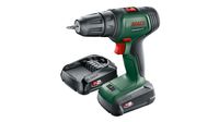 Bosch Groen Universal Drill 18V | Accuschroefboormachine | 2 x 1.5 Ah accu + lader | Incl. accessoires + SystemBox - 06039D4003