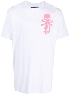 Philipp Plein t-shirt SS Skull & Bones à col rond - Blanc