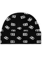 Dolce & Gabbana bonnet DG Monogram en jacquard - Noir