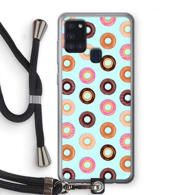 Donuts: Samsung Galaxy A21s Transparant Hoesje met koord