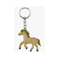 Sleutelhanger veulen - paard - naturel - 7 cm - hout - paardensleutelhanger Sleutelhanger veulen - paard - naturel - 7 cm - hout - paardensleutelhanger