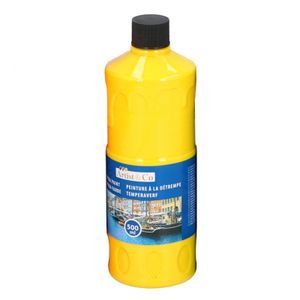 1x Acrylverf / temperaverf fles geel 500 ml