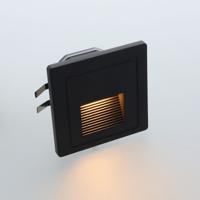 Vince LED IP65 wand trapverlichting 1.5Watt vierkant ZWART voor WCD inbouwdoos