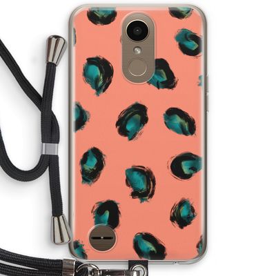 Pink Cheetah: LG K10 (2017) Transparant Hoesje met koord