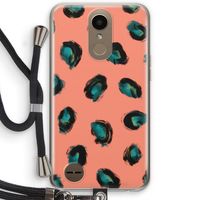 Pink Cheetah: LG K10 (2017) Transparant Hoesje met koord