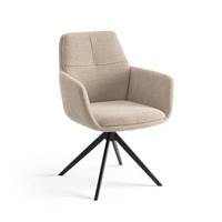 Furnihaus Draaibare Eetkamerstoelen Milou met armleuning Beige 4st