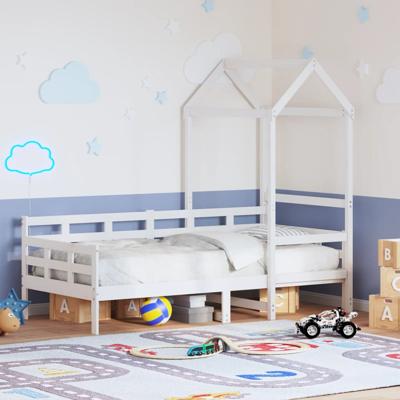 Slaapbank met bedhuis 80x200 cm massief grenenhout wit