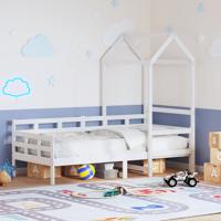 Slaapbank met bedhuis 80x200 cm massief grenenhout wit