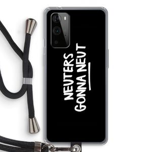 Neuters (zwart): OnePlus 9 Pro Transparant Hoesje met koord