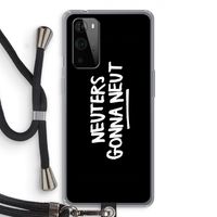Neuters (zwart): OnePlus 9 Pro Transparant Hoesje met koord
