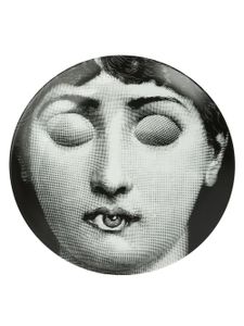 Fornasetti assiette à portrait imprimé - Noir