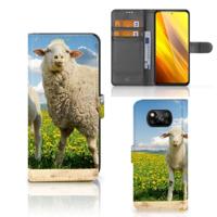 Xiaomi Poco X3 | Poco X3 Pro | Telefoonhoesje | Met pasjeshouder | Schaap en Lammetje