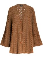 ETRO cardigan mi-long en laine à boutonnière - Marron