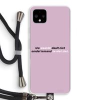 uw waarde daalt niet: Pixel 4 XL Transparant Hoesje met koord