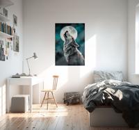 Huilende wolf poster