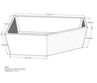 Xenz beterbad baddrager voor society compact links 180x80cm