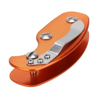 Draagbare metalen Sleutelopslag clip met aluminiumlegering terug clip (oranje)