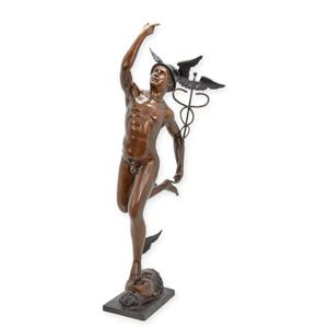 BRONZEN BEELD VAN MERCURY hoogte 160 cm