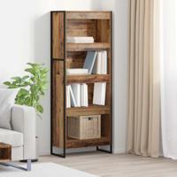 Boekenkast Oud Hout 80 x 30 x 155 cm Bewerkt hout
