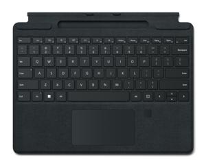 Microsoft Surface Pro Signature Keyboard with Fingerprint Reader QWERTY Engels Microsoft Cover port Zwart