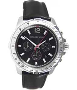 Horlogeband Michael Kors MK8379 Leder Zwart 24mm