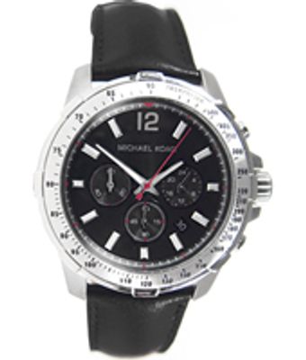 Horlogeband Michael Kors MK8379 Leder Zwart 24mm