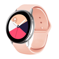 Bandje geschikt voor Samsung Galaxy Watch 40/41/42/44/45/46MM - Geschikt voor Samsung Galaxy Watch 1/2/3/4/5/6/Classic Watch 4/Watch 5 Pro/Watch 6 Classic/Watch Active/Watch Active 2 - Maat One Size - Horlogebandje - Siliconen - Zalmroze