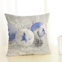 Kerst decoratie katoen en linnen kussen Office Home kussen zonder kussen grootte: 45x45cm (witte sneeuw)