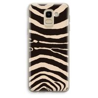 Arizona Zebra: Samsung Galaxy J6 (2018) Transparant Hoesje