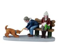 Kerstdorpminiatuur Playful Pups 12x5x20 cm - Lemax