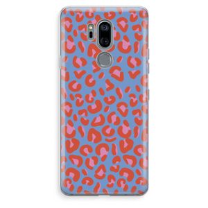 Leopard blue: LG G7 Thinq Transparant Hoesje