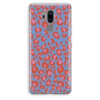 Leopard blue: LG G7 Thinq Transparant Hoesje